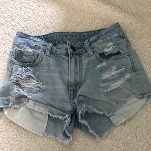 American Eagle Light Wash Jean Shorts